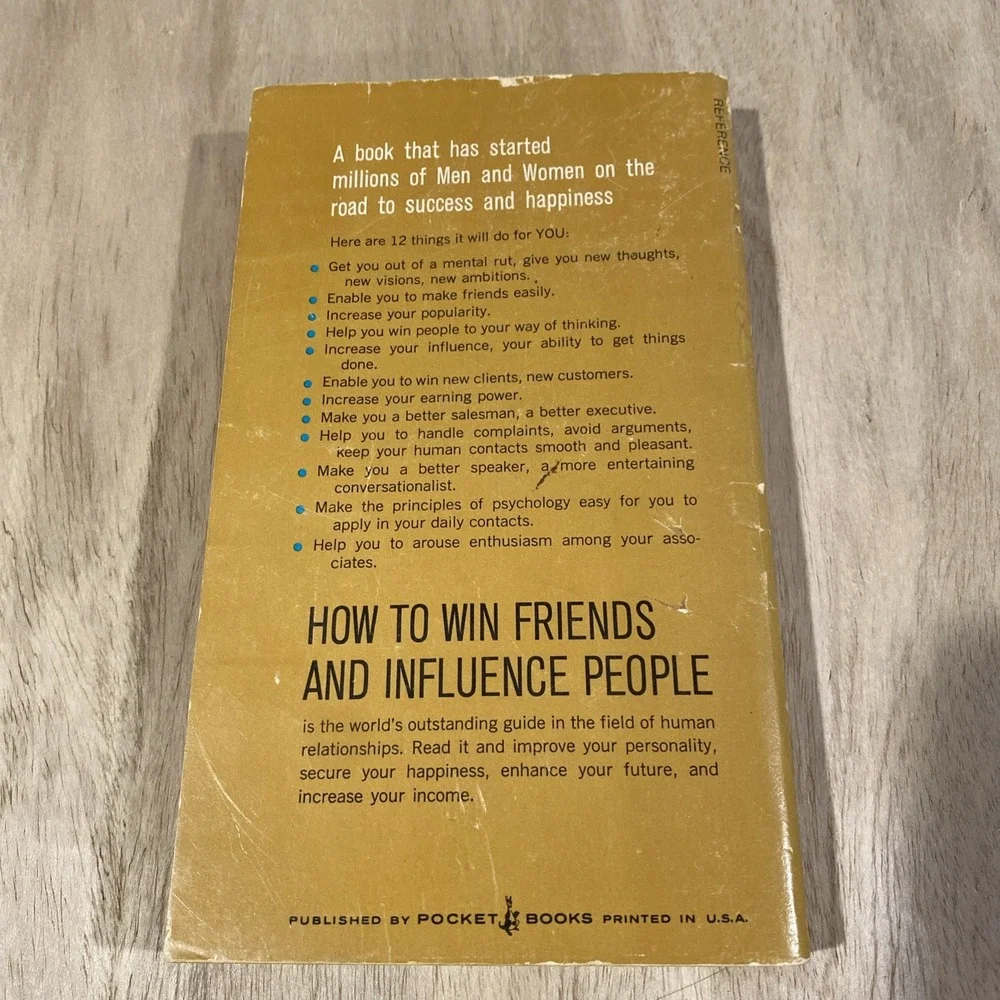 How To Win Friends And Influence People, Dale Carnegie Vintage 1971‎ Paperback